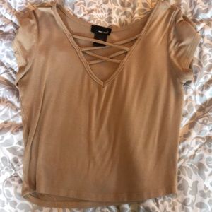 Tan crop top